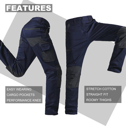 Big Bee STREET Work Pants – Stretch Cotton Cargo with Knee Pocket, Multiple Colours