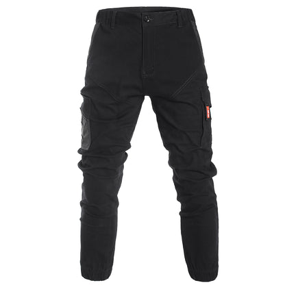 elite work pants in Black with grey, front – Big Bee Workwear