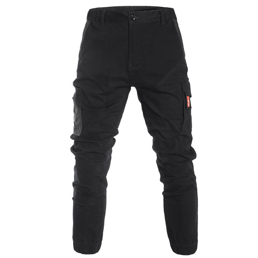 elite work pants in Black with grey, front – Big Bee Workwear