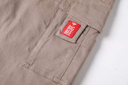 Big Bee Men’s ELITE Work Pants – Cuffed Cargo Trousers, Stretch Cotton Drill