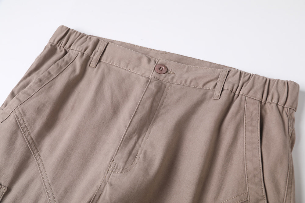 Big Bee Men’s ELITE Work Pants – Cuffed Cargo Trousers, Stretch Cotton Drill