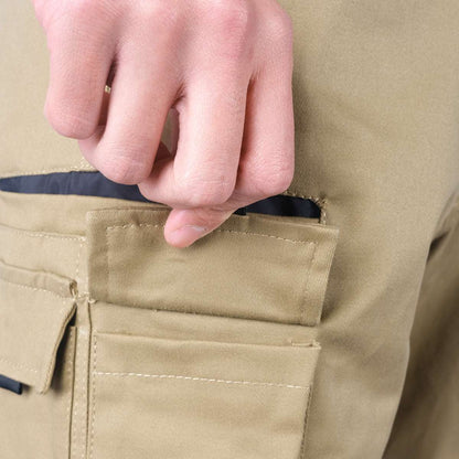 warp work shorts pocket detail close-up – Big Bee Workwear