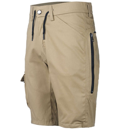 warp work shorts in khaki, side – Big Bee Workwear
