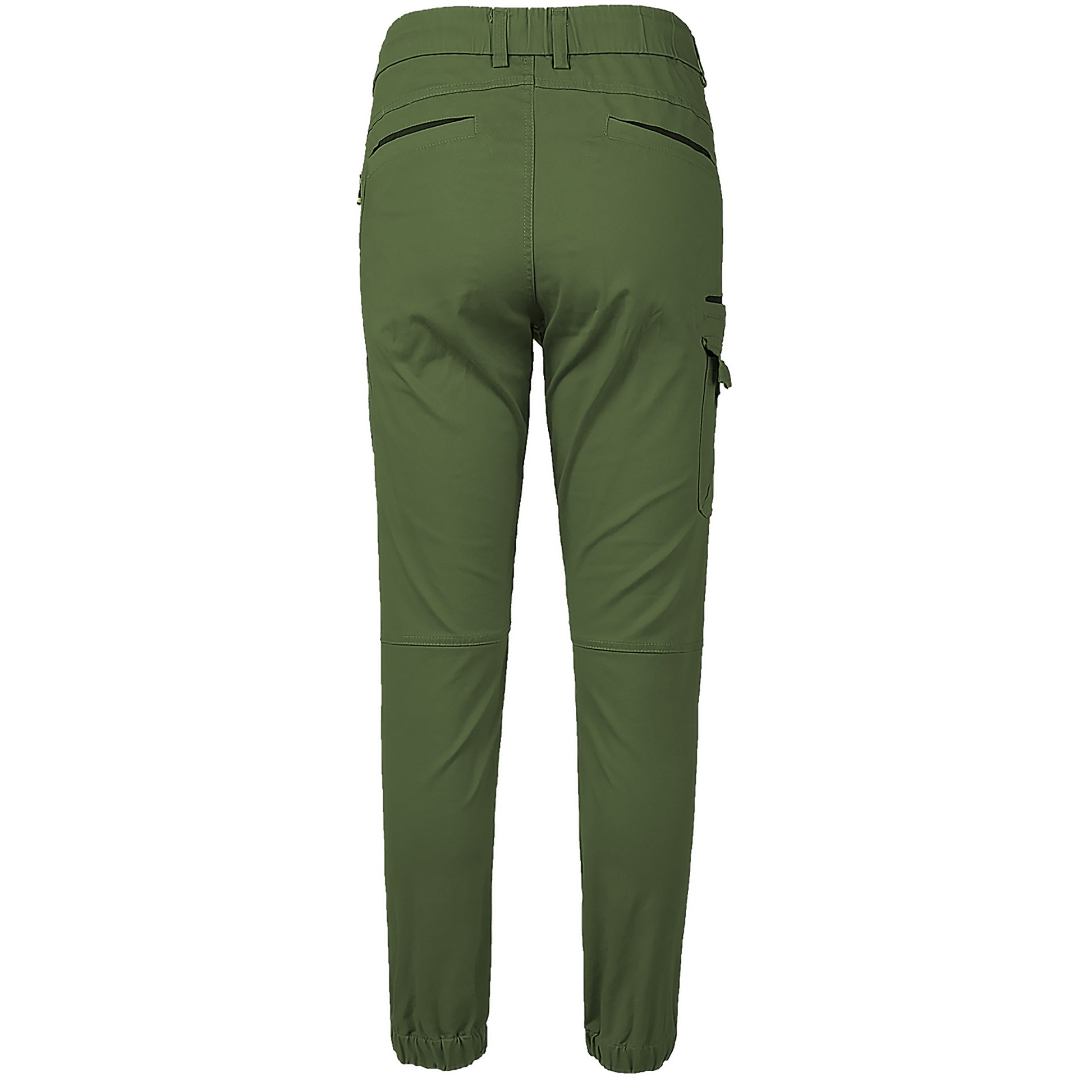 warp work pants in green, back – Big Bee Workwear