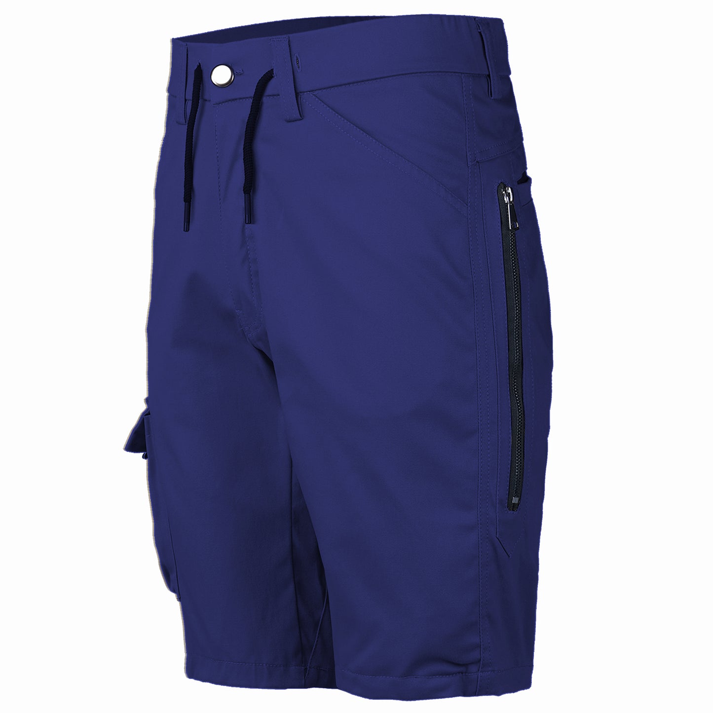 warp work shorts in navy, side – Big Bee Workwear