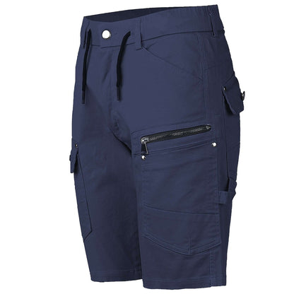 utility work shorts in navy, front – Big Bee Workwear