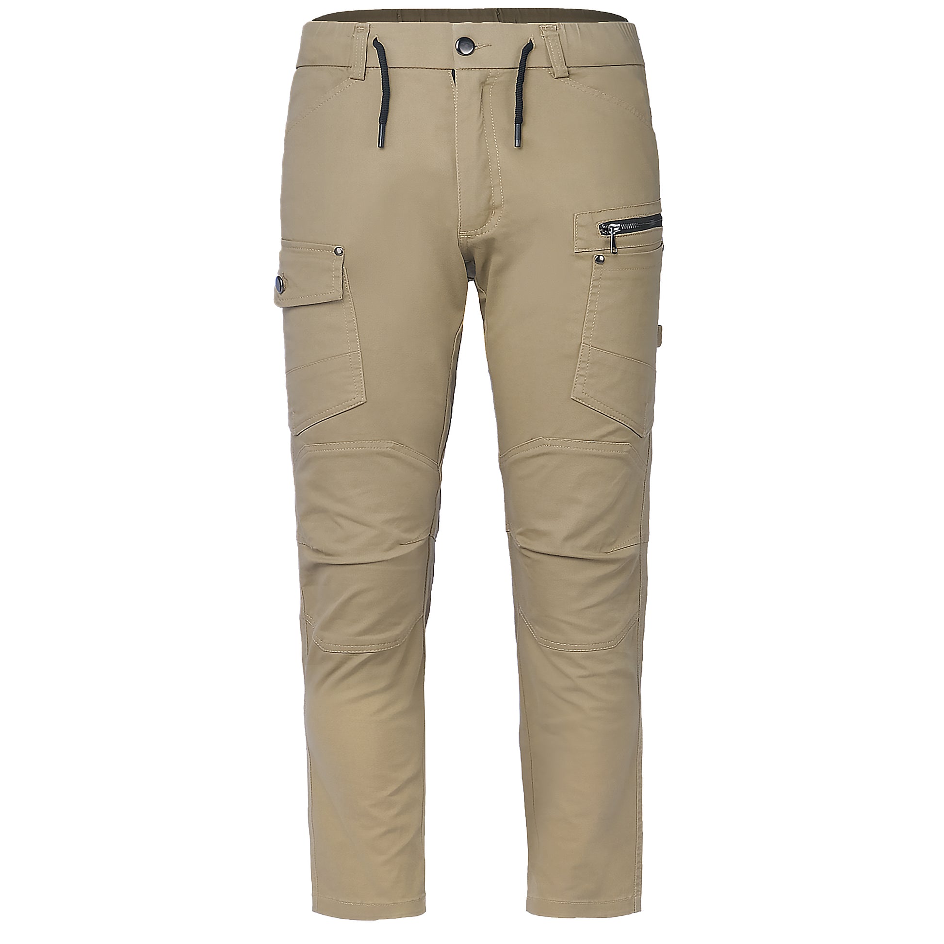 utility work pants in khaki, front – Big Bee Workwear