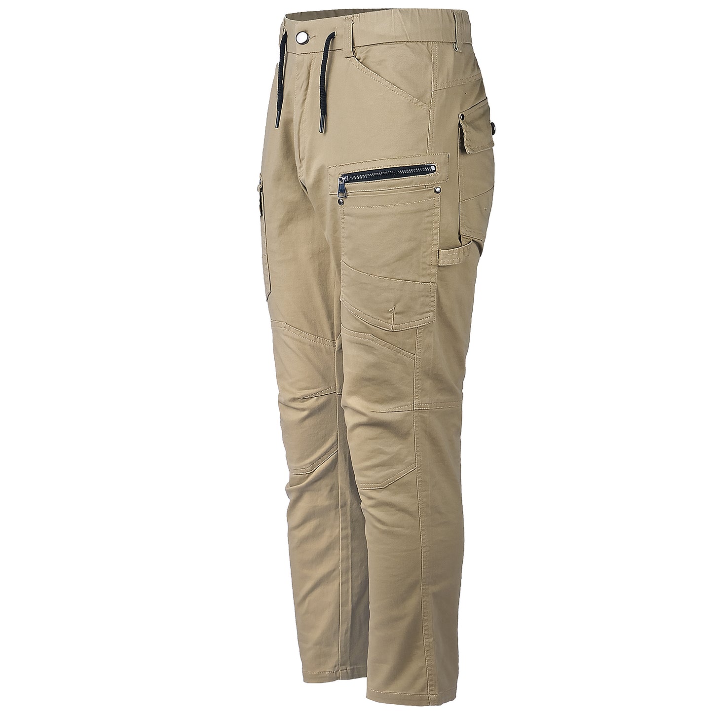 utility work pants in khaki, side – Big Bee Workwear