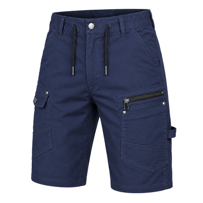 utility work shorts in navy, side – Big Bee Workwear