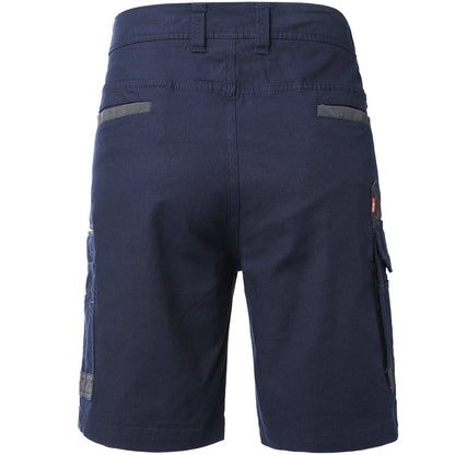 brumby work shorts in navy blue, back – Big Bee Workwear