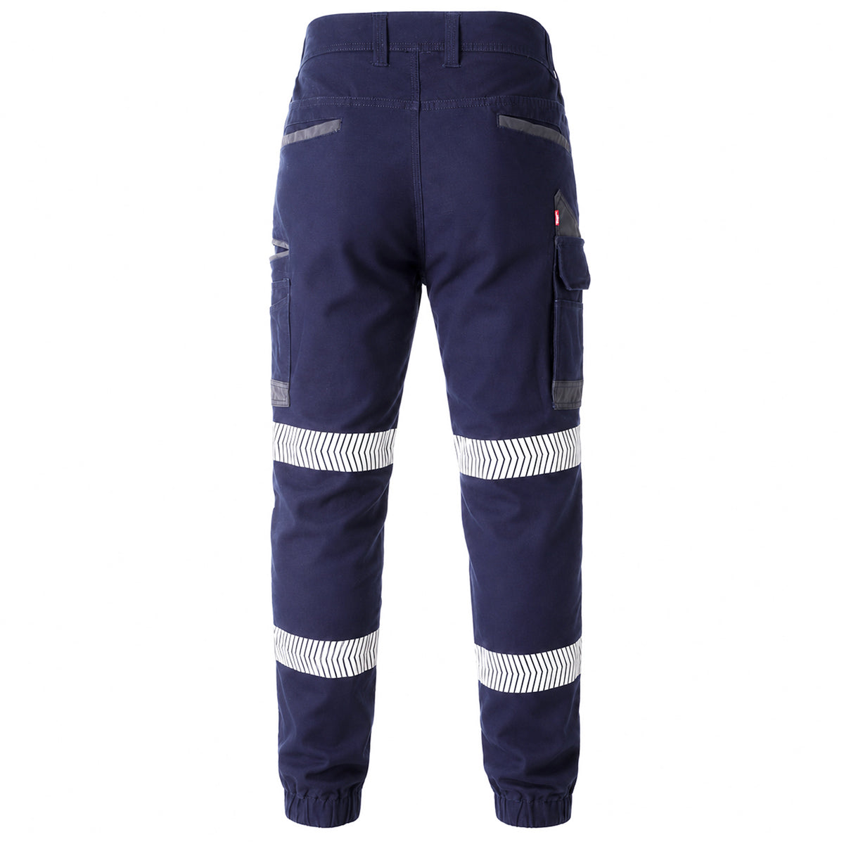 brumby work pants in navy reflective tape, back – Big Bee Workwear