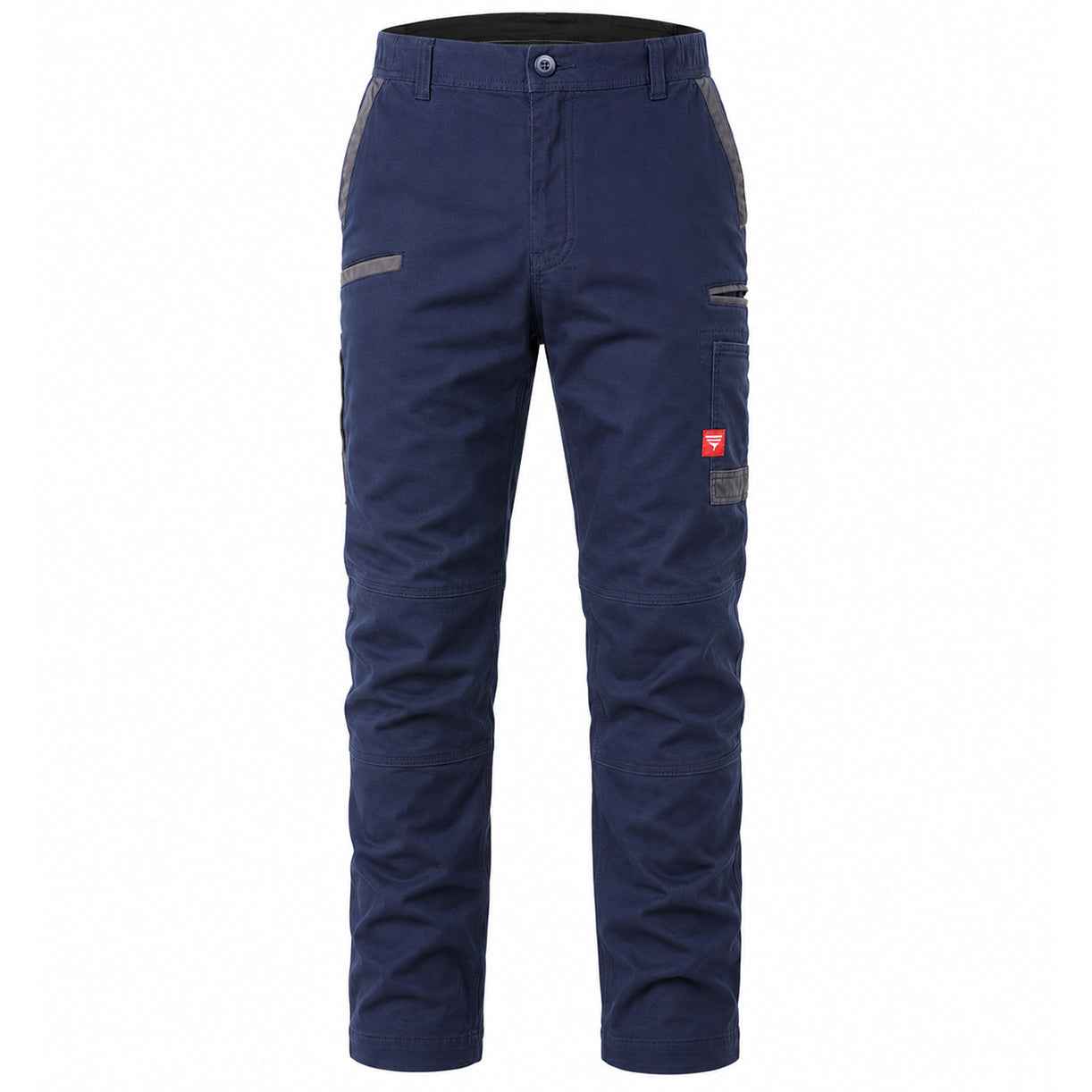brumby work pants in navy blue, front – Big Bee Workwear