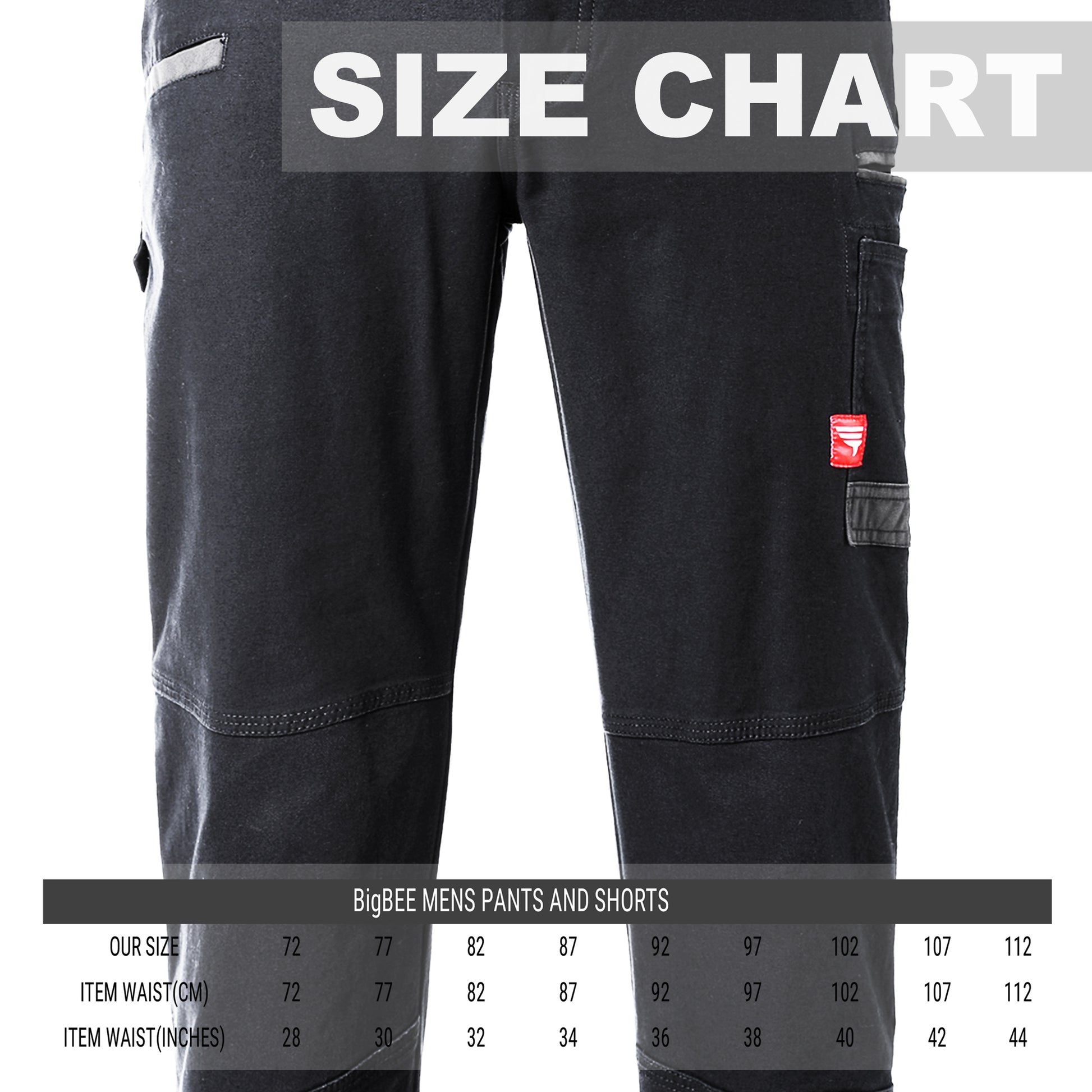 brumby work pants size chart – Big Bee Workwear
