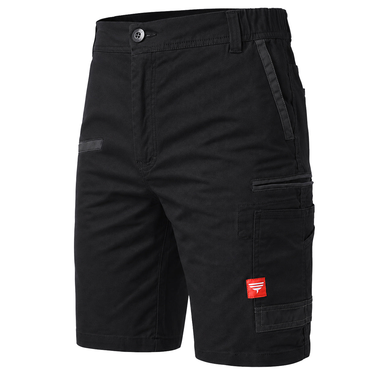 brumby work shorts in black, side – Big Bee Workwear