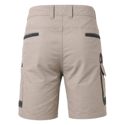 brumby work shorts in khaki, front – Big Bee Workwear