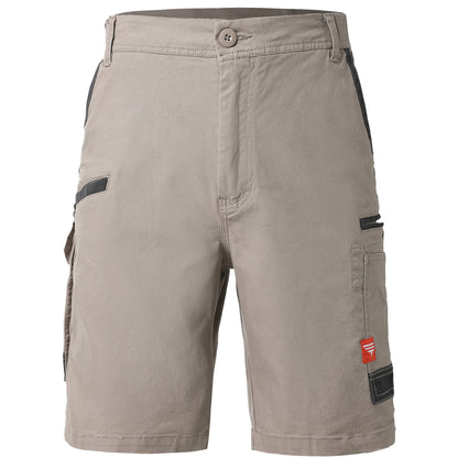 brumby work shorts in khaki, front – Big Bee Workwear