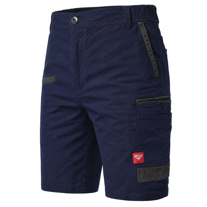 brumby work shorts in navy blue, side – Big Bee Workwear