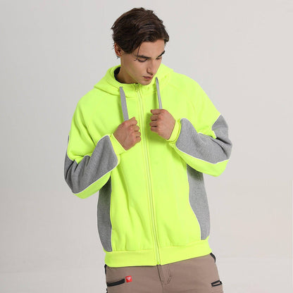 Big Bee Hi Vis Hoodie, Zip Up Work Jumper - Big Bee