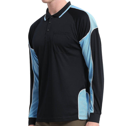 Big Bee PANEL Mens Polo Shirts, Long Sleeve - Big Bee