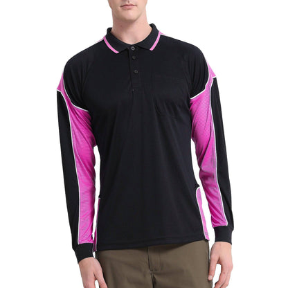 Big Bee PANEL Mens Polo Shirts, Long Sleeve - Big Bee