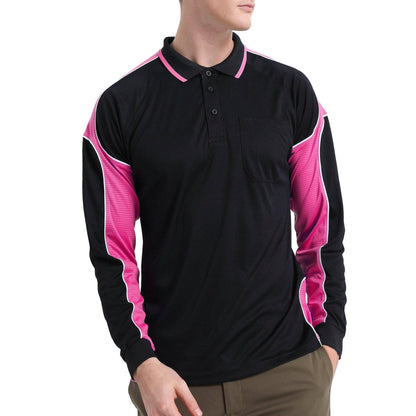 Big Bee PANEL Mens Polo Shirts, Long Sleeve - Big Bee