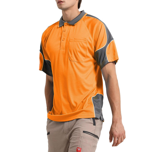 Big Bee PANEL Hi Vis Polo Shirts, Short Sleeve - Big Bee