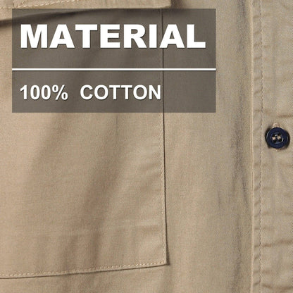 Big BEE Men's Work Shirt, Cotton Drill Traditional Workwear - Big Bee