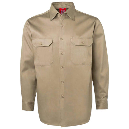 Big BEE Men's Work Shirt, Cotton Drill Traditional Workwear - Big Bee