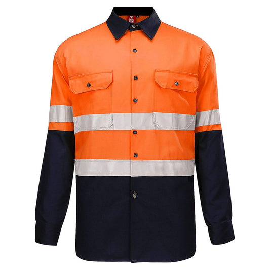 Big Bee Men's Hi Vis Shirts Reflective Tape, Long Sleeve - Big Bee