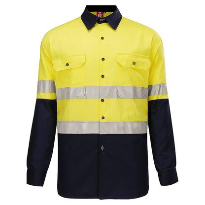 Big Bee Men's Hi Vis Shirts Reflective Tape, Long Sleeve - Big Bee