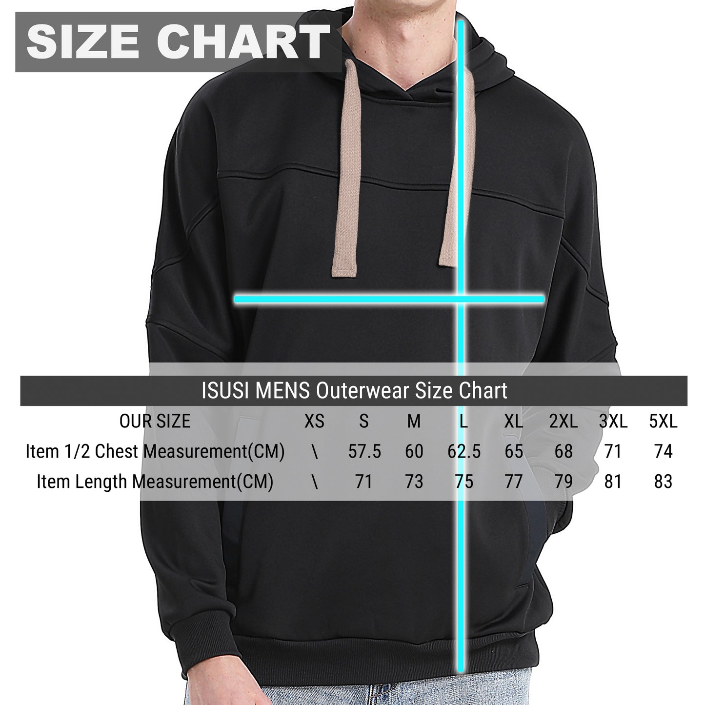 ISUSI Contrast Hoodie Jumper – Fleece Pullover, 13 Colours