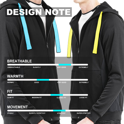 ISUSI Contrast Hoodie Jumper – Full Zip Fleece, 13 Colours