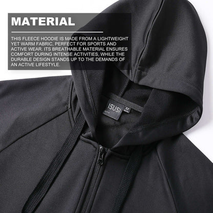 wonder zip hoodie fabric close-up with info – Big Bee Workwear