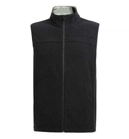 easy fleece vest in black, front – ISUSI