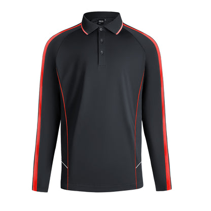 ISUSI Flow Mens Polo Shirts, Long Sleeve