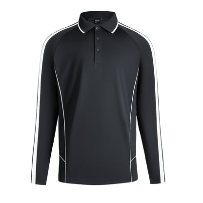 ISUSI Flow Mens Polo Shirts, Long Sleeve