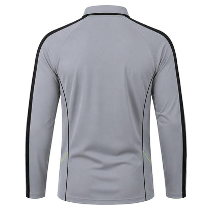 ISUSI Flow Mens Long Sleeve Polo Shirt – Lightweight, Moisture-Wicking