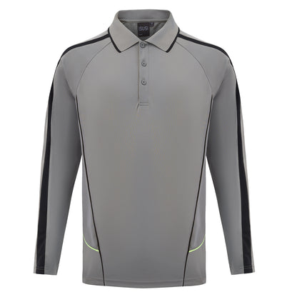ISUSI Flow Mens Polo Shirts, Long Sleeve