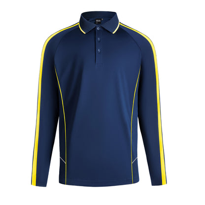 ISUSI Flow Mens Polo Shirts, Long Sleeve