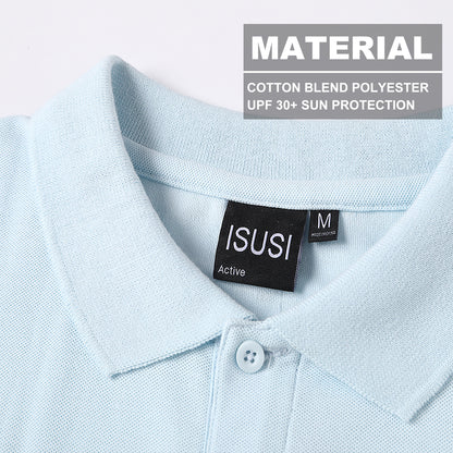 ISUSI Everyday Mens Polo Shirt – Cotton Blend, UPF 30+, Multiple Colours