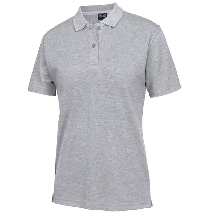 cotton blend polo shirt in grey, front – Big Bee Workwear