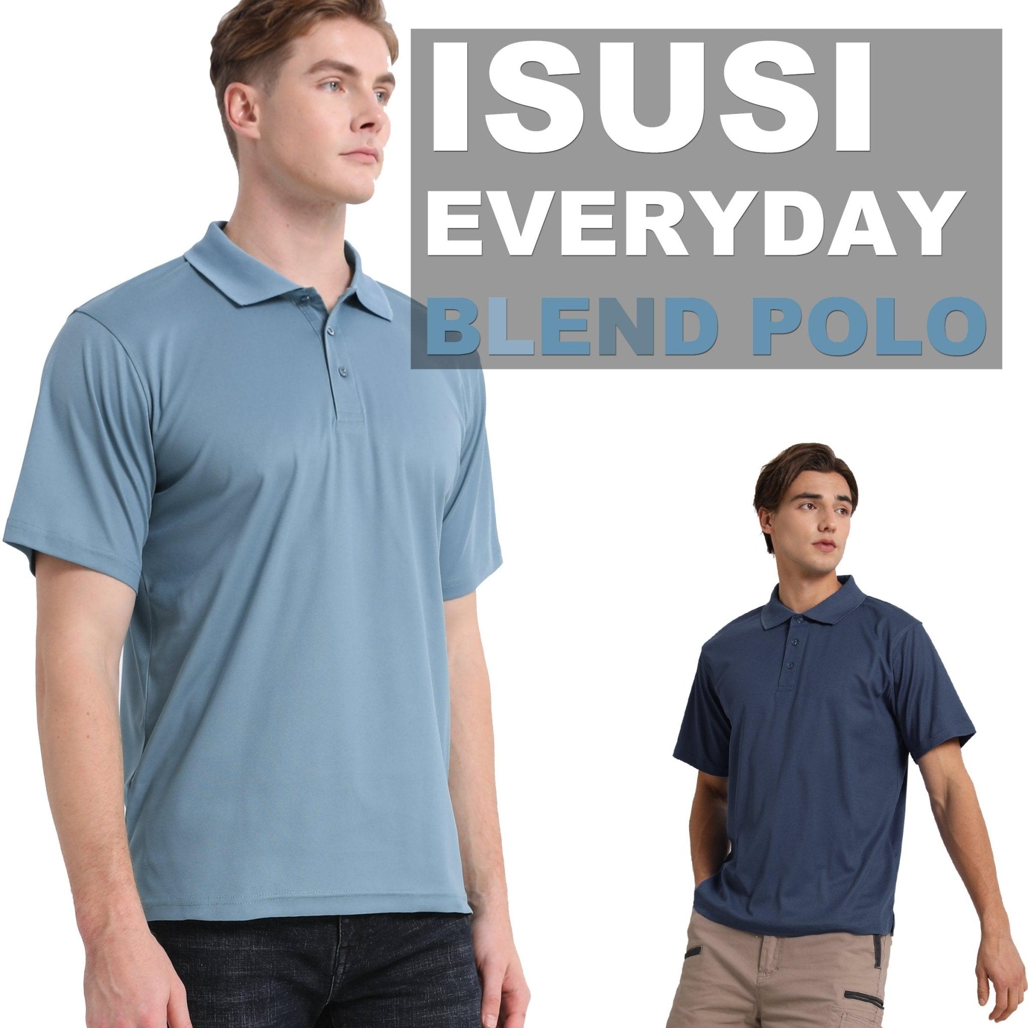 ISUSI Everyday Mens Polo Shirts Cotton Pocket UPF 30 Big BeePolo