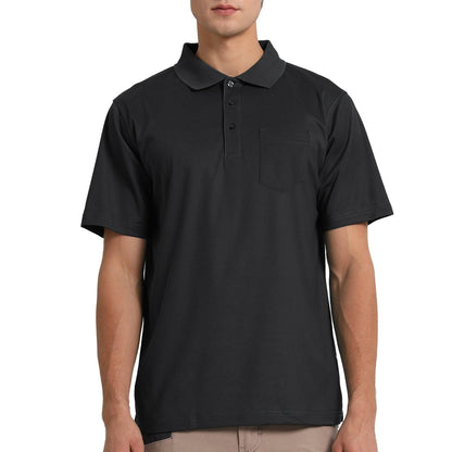 ISUSI Everyday Mens Polo Shirts, Cotton, Pocket, UPF 30+ - Big Bee