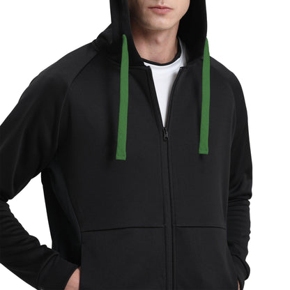 ISUSI Zip Hoodie Jumper Fleece Sweatshirts Contrast drawstring - Big Bee